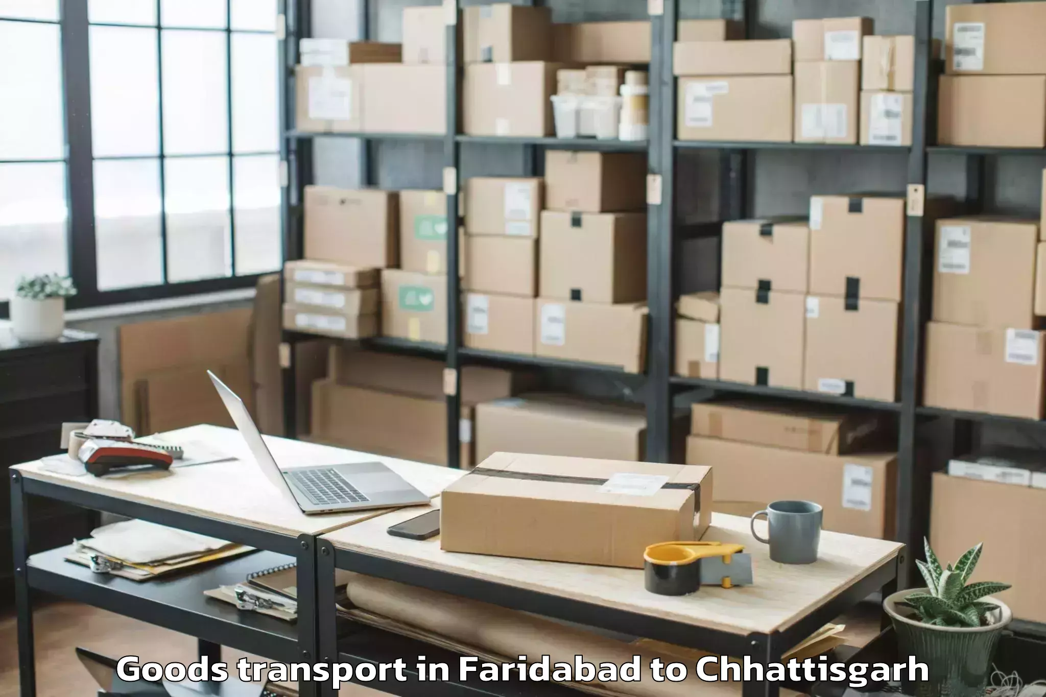 Book Your Faridabad to Bhairamgarh Goods Transport Today